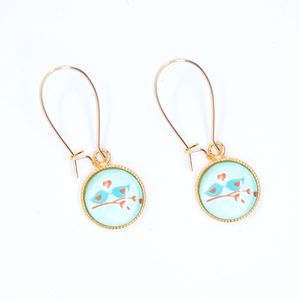 Handmade Love Bird Cute Drop Earrings